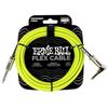 Genuine Ernie Ball 6465 10-foot Flex Instrument Cable, 3.04m, S-L Shape, Green