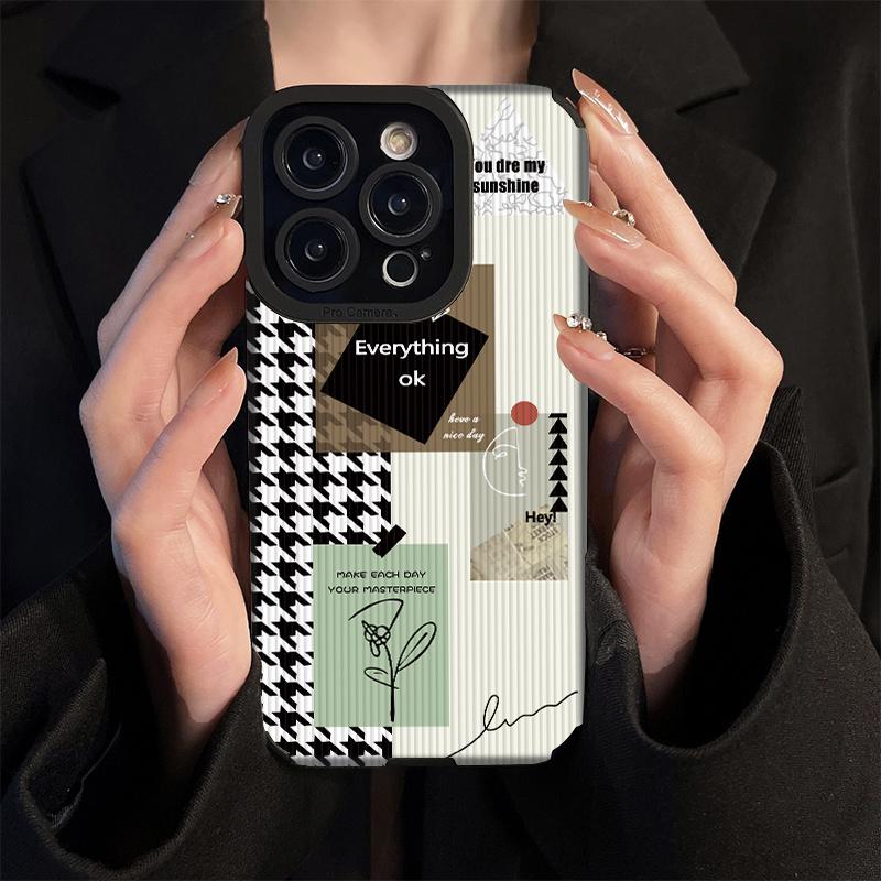 Персонализированный стильный кожаный мягкий силиконовый чехол с принтом для телефона, задняя крышка с полной защитой объектива камеры