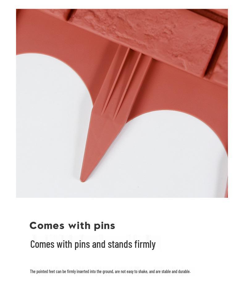 Thickened Plastic Imitation Brick Garden Fence for Courtyard and Vegetable Gardens