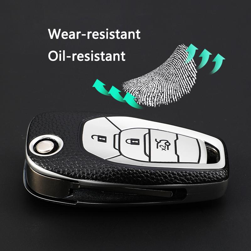 Откидной брелок с дистанционным управлением из ТПУ кожи с 3 кнопками, чехол для ключей для Chevrolet Cruze Aveo Malibu Onyx LTZ 2014-2018, держатель для ключей