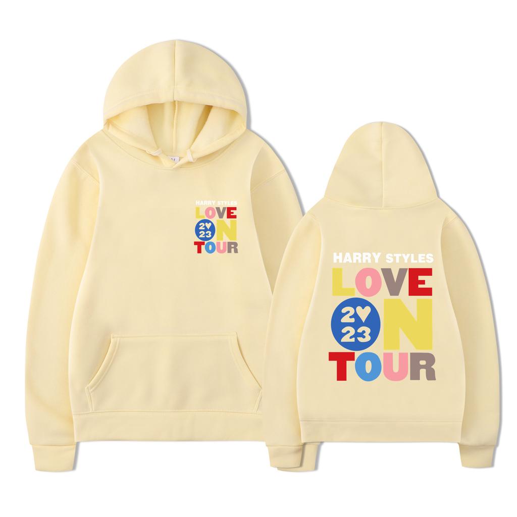Love on Tour Print Fashion Sweatshirt Hip Hop Casual Tops Oversize Unisex Autumn Winter Fleece Streetwear Tops