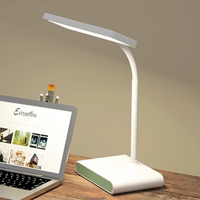 LED Hose Touch Reading Table Light Bedroom Bedside Lamp Learning Desk Lamp LED Reading Indoor  Desktop Rechargeable Desk Lamps