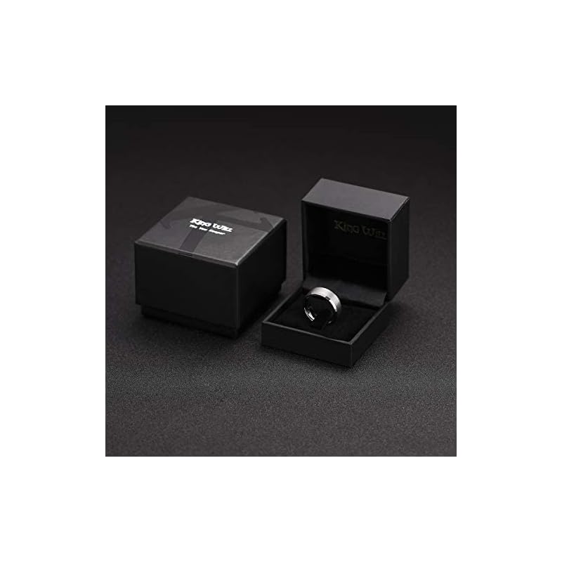 [King Will] men's ring tungsten ring silver basic width 7mm matte finish wedding ring size 26