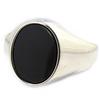 Silver Signet Ring 'Karl' Onyx (15x11 Mm)