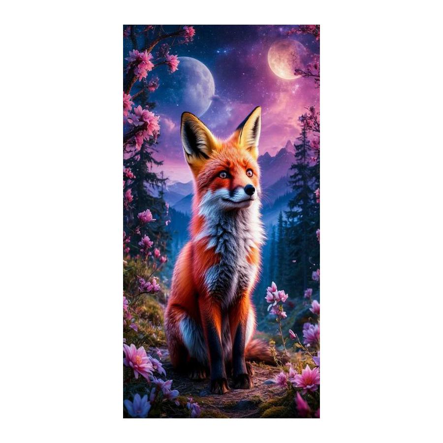 Лунная Лиса Большой Размер Алмазная Живопись Новая Коллекция Дикие Животные DIY Полный Квадратный Круглый Алмаз Стразы Вышивка Мозаика Наборы для Вышивания Крестиком Настенный Декор