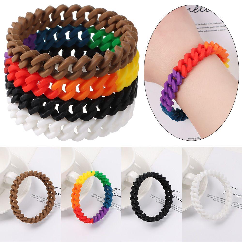 Party Fashion Jewelry Accessories Charm Band Colorful Silicone Bracelets Rubber Bangles
