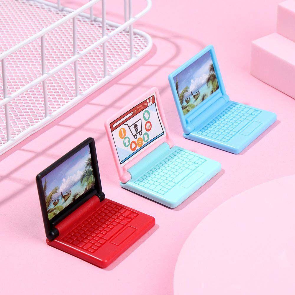 Компьютерный миниатюрный кукольный домик Компьютерный кукольный домик Миниатюрное моделирование Ноутбук Кукольный домик Мебель