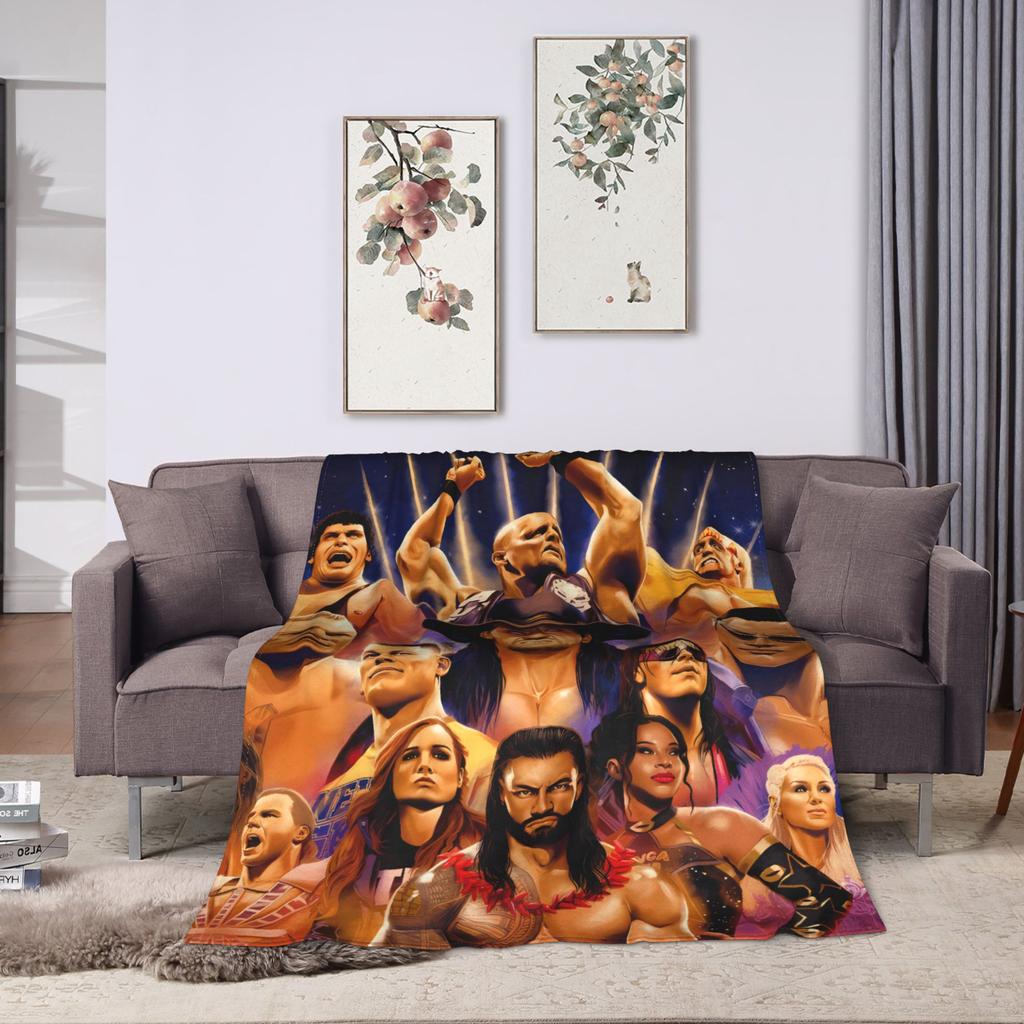 WWE Теплое Мягкое Одеяло Детское Плюшевое Плед с Графическим Рисунком Домашний Декор Фланелевое Покрывало Чехол для Дивана-Кровати