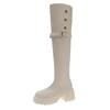 Fashion Ladies Shoes 2024 Brand Over-the-Knee Women's Boots Fashion Slip-on Hot Sale Round Toe Platform Belt Buckle Sexy Shoes Women