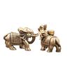1Pcs Copper Lucky Elephant Small Ornaments Brass Blessing Elephant Miniature Figurine Antique Bronze Animal Statue