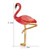 Red Enamel Flamingo Bird Brooches Pin Breastpin Women Animal Scarf Dress Jewelry