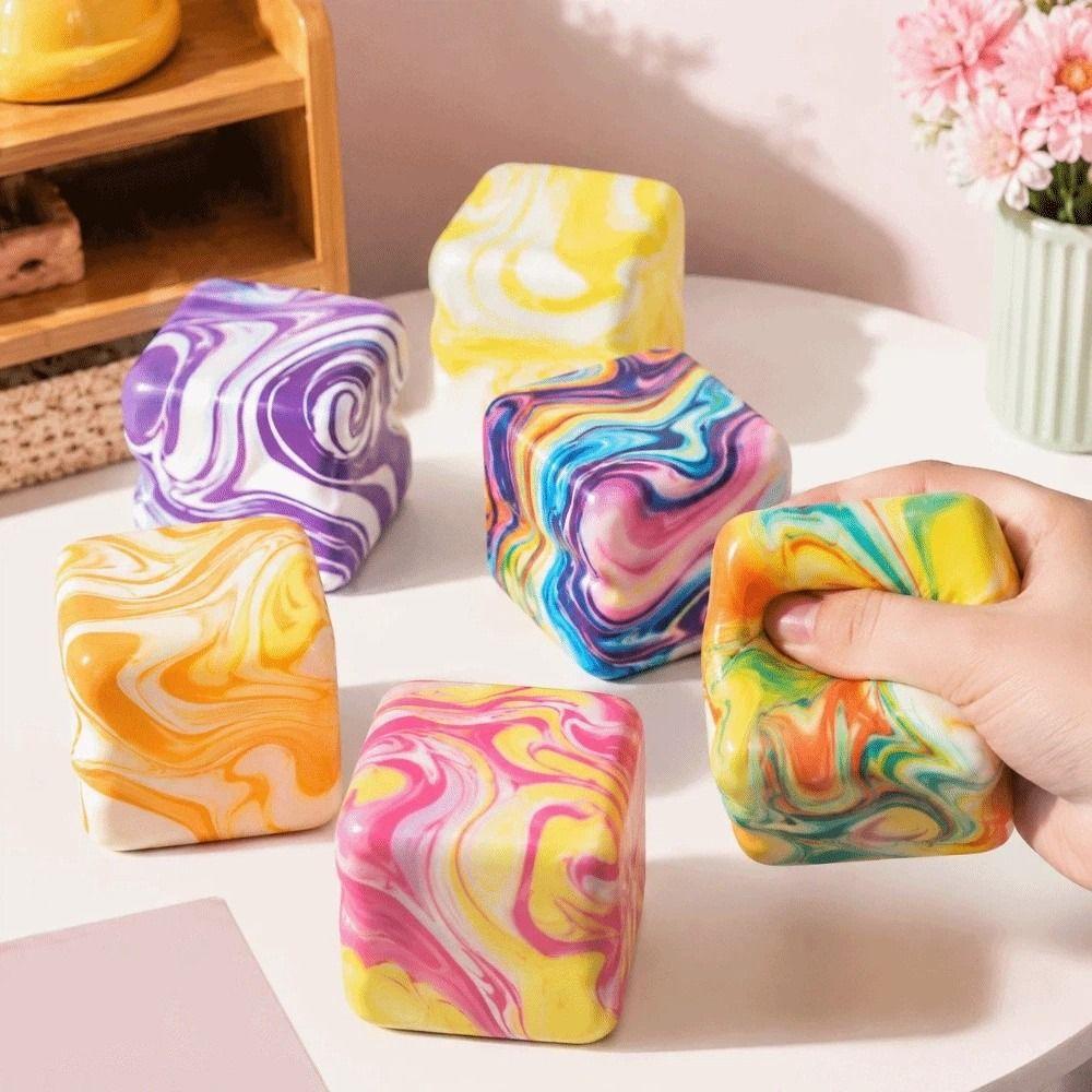 7cm Cheese Pinch Super Soft Slow Rebound Fidget Toy Cheese Stress Ball Home Decoration