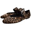 Zara Elegant Printed Round Toe Vintage Flat Mary Jane Shoes Women Shoes Leopard-Print 13522410