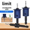 Hexagonal Handle Blue Limited Countersink Drill Bit for Woodworking and Screw Installation.