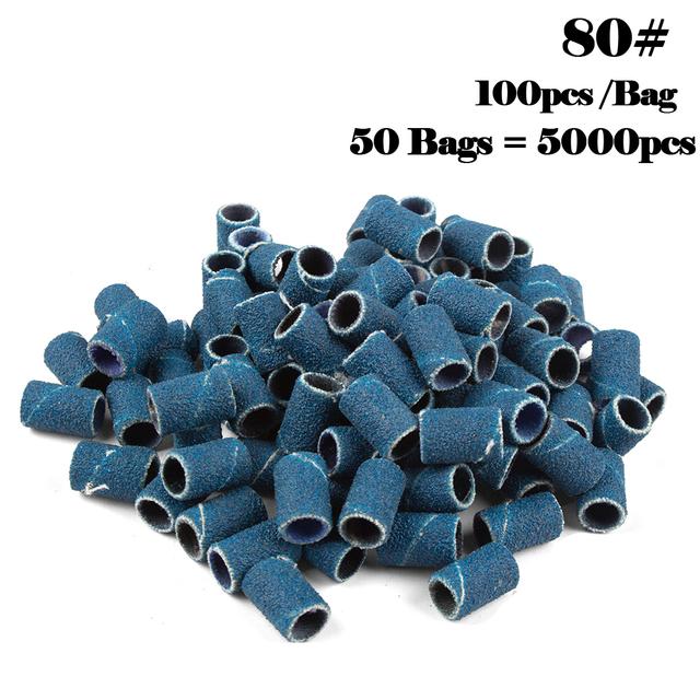 5000 шт шлифовальные ленты для дизайна ногтей 80 # 120 # 180 # 240 шлифовальная лента для маникюра, дрель для удаления гель-лака, педикюра