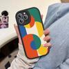Геометрический Баухаус Арт Кожаный Чехол Для Телефона Для IPhone 16 16e 15 14 13 12 11 Pro Max Plus Mini Чехол