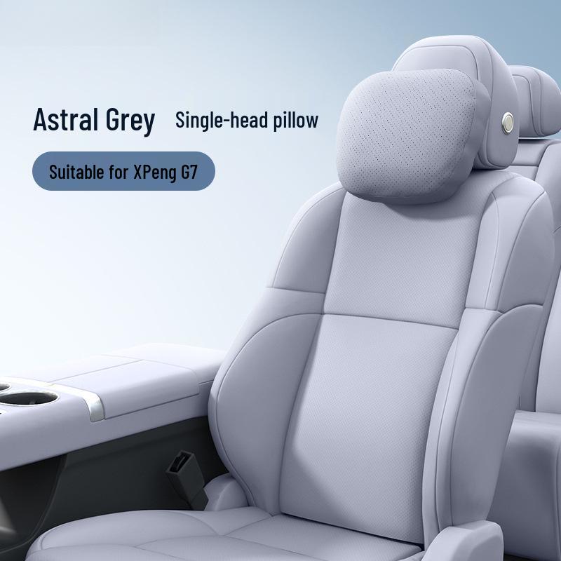 XPeng G7 Headrest Lumbar Support & Neck Pillow Set - Essential Car Accessories for Comfort & Interior Decoration.