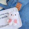 Charming Teddy Bear Plush Toy Stylish Keychain Unique Bag Pendant Perfect Couple Gift Decoration