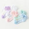 5 Pairs Baby Socks Super Soft Wear Resistant Cotton Infant Lace Socks Turn Cuff Ruffle Princess Socks