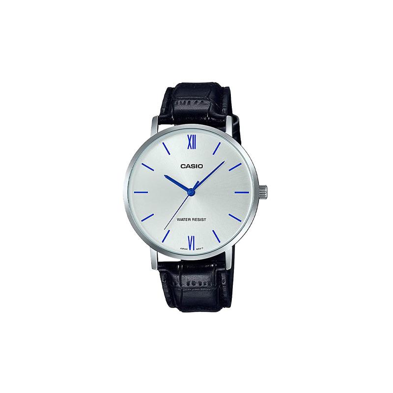 Casio Серия STANDARD серия со стрелками модные повседневные деловые простые сердце тьмы классические водонепроницаемые кварцевый механизм кожаный ремешок MTP-VT01L-7B1