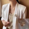 Light Luxury Ginkgo Biloba Brooch High-End Women'S Exquisite Flower Pearl Corsage Design Sense Niche Pin Clothes Accessories