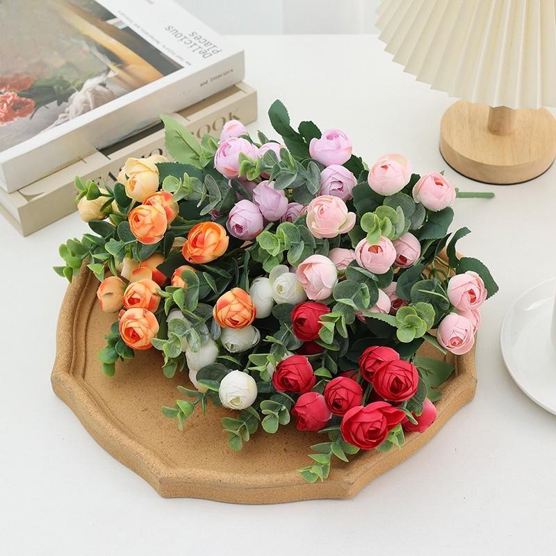 Rose Bud Simulation Flower Wedding Decoration Home Living Room Flower Decoration