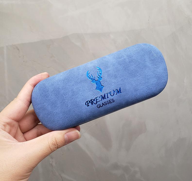 Модные футляры для очков из искусственной кожи с морщинами, железный чехол, универсальная коробка для хранения очков, аксессуары для очков