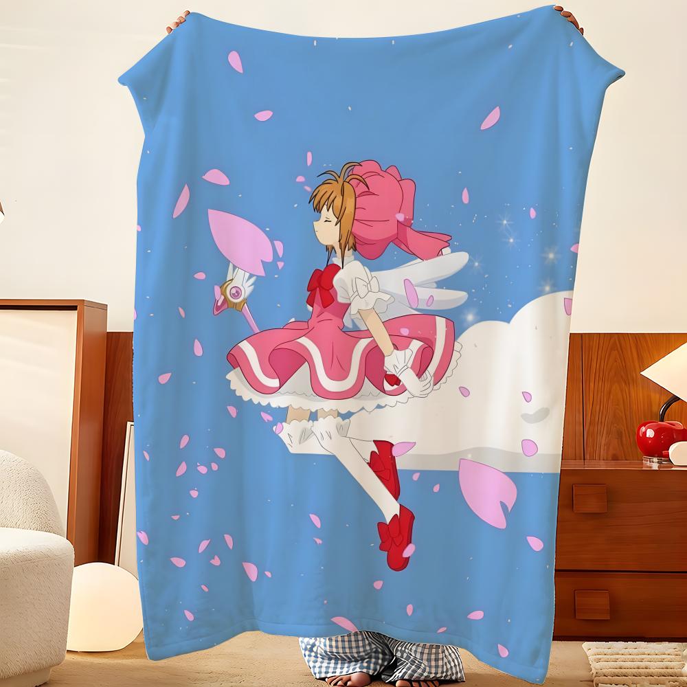 Аниме C-Cardcaptor S-Sakura Плед из фланели, легкий, уютный, прочный, моющийся, милый, классный