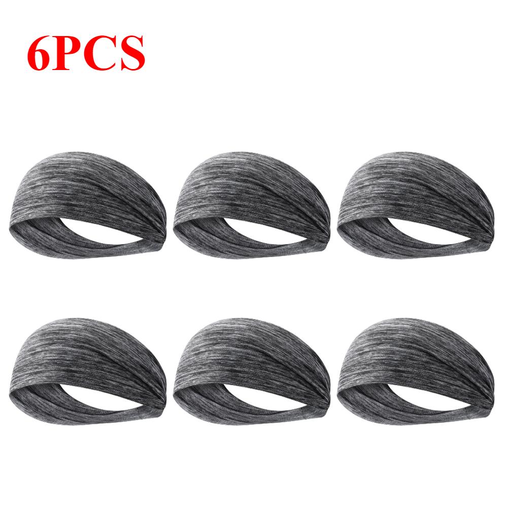 1-6 шт. Эластичная спортивная повязка на голову для мужчин и женщин, для фитнеса, йоги, тренажерного зала, противоскользящая, дышащая, для впитывания пота, для бега на открытом воздухе