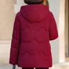 Plus Size XL-5XL Middle Age Woman Coats Winter Short Parkas Hooded Embroidery Casual Thick Warm Outerwears Women's Jackets
