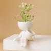 Mini Cross-Border Ceramic Succulent Vase: Unique Bean-Shaped Flower Pot for Home and Garden Decor