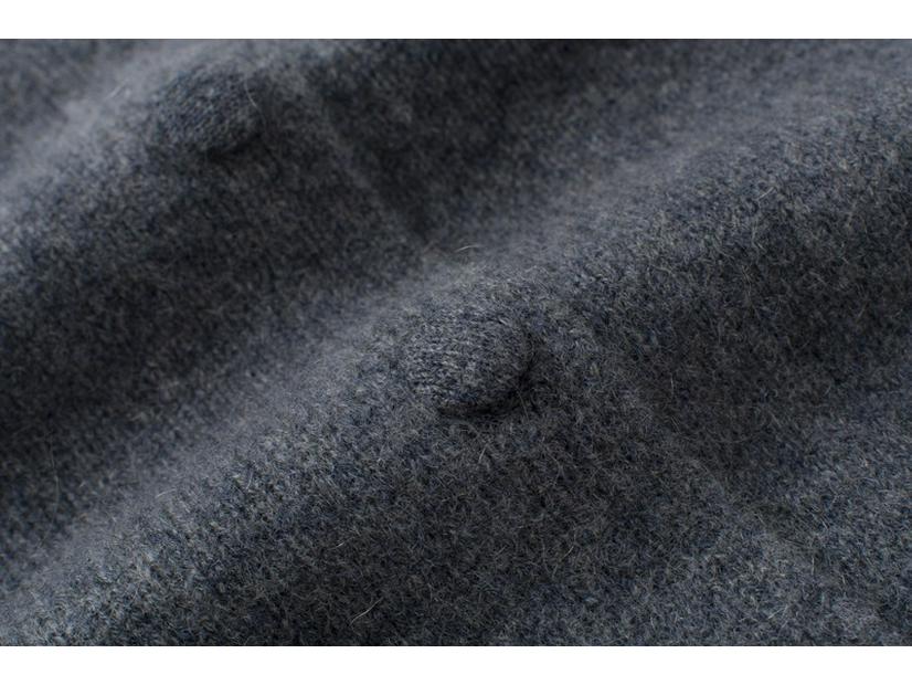 Женский толстый кашемировый кардиган на пуговицах, с ручной вышивкой бисером и вышитыми деталями