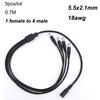 5 шт. 70 см Разветвитель DC 1 гнездо на 4 штекера Удлинительный кабель 12 В Адаптер питания 5,5*2,1 мм для светодиодной ленты 0,7 м