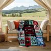 Ice Hockey Motivational Quotes And Designs Flannel Outdoor Blanket Gift Blanket Comfortable And Soft Lightweight And Portable Suitable For All Seasons
