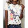 Funny Cartoon Animal Women's T-Shirts Cartoon Characters Cute Pattern 3d Print Tshirt Casual Short Sleeve O Neck Female Clothing