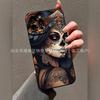 Персонализированный масляный рисунок цветок фигурка для чехла iPhone11/12/13/14/15/16/17 PROMAX