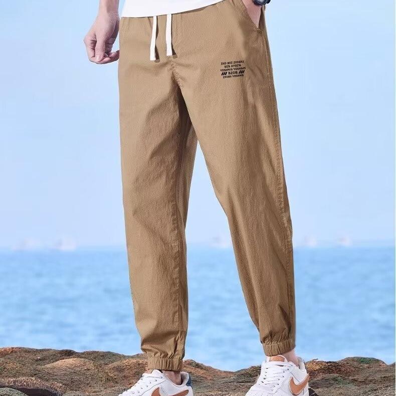 2024 Men's Spring/Summer Casual Loose Fit Drawstring Pants - Versatile and Slimming for Students