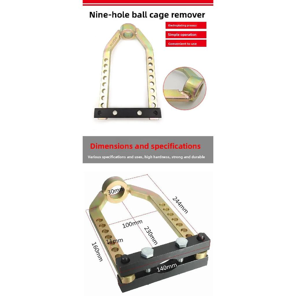 Universal Car CV Joint Puller Tool 9 Hole Adjustable Propshaft Separator Remover for Auto Transmission Shaft Disassembly Repair