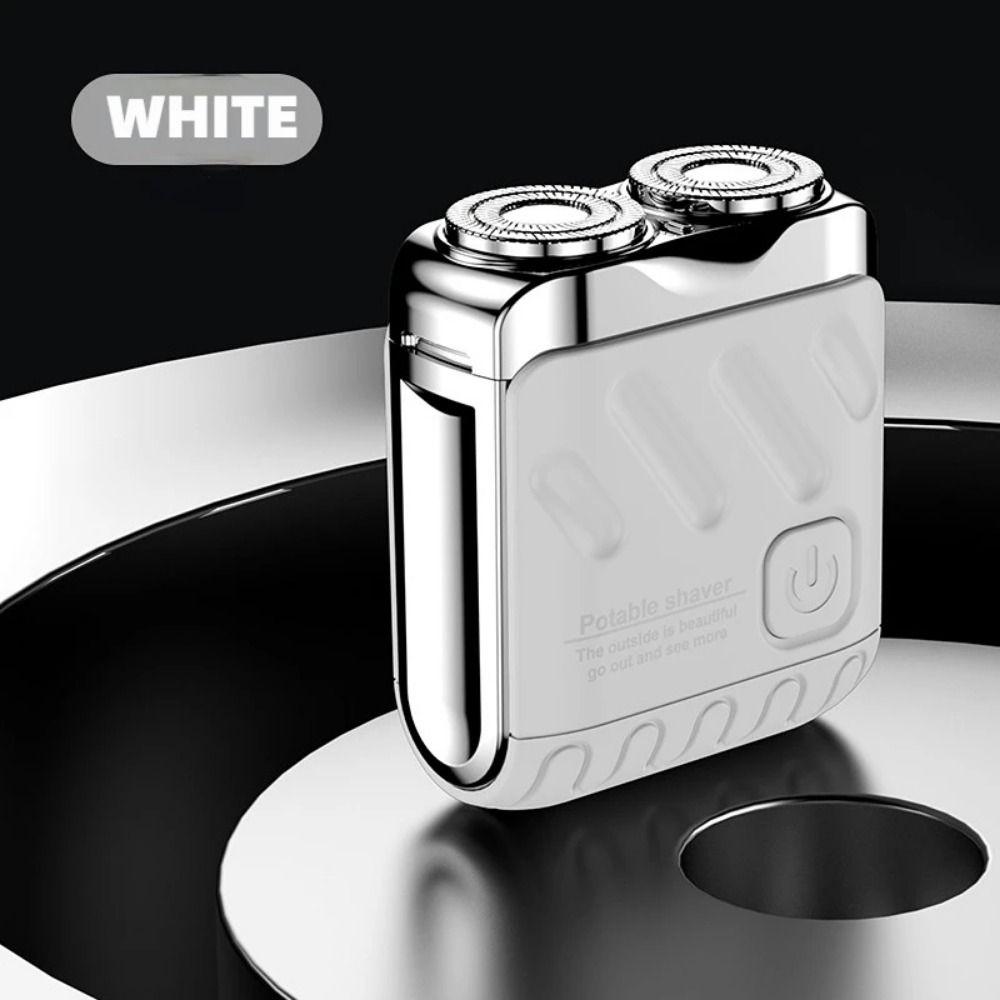 Magnetic Portable Rotary Razor Double Head Beard Trimmer Smooth Men's Electric Shaver Gifts