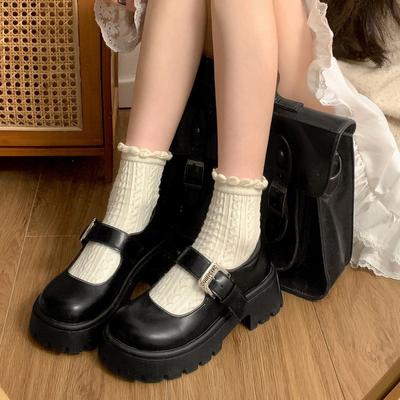 Модные и легкие белые ретро туфли на платформе, женские, 2025, новые, весенне-осенние, под юбку, французские туфли Мэри Джейн