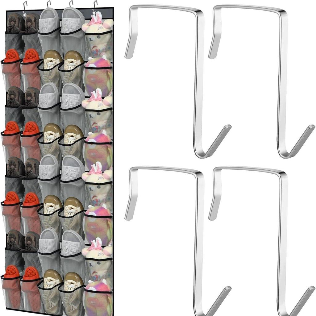 24-Grid Hanging Shoe Storage Organizer with Multi-Layer Pockets