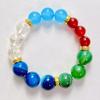 Design Sense Natural Red Chalcedony Blue Chalcedony Green Chalcedony White Crystal Design Sense Bracelet Bracelet