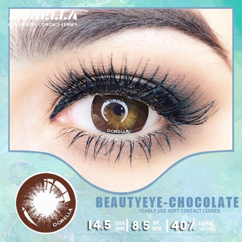 D'ORELLA 1 пара (2 шт.) натуральных цветных контактных линз для глаз, косметические контактные линзы, цветные контакты для глаз