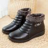Mom Shoes Cotton Shoes Winter Soft Bottom Non-slip Middle-aged Women Shoes Elderly Leather Shoes Padded Warm Snow Boots