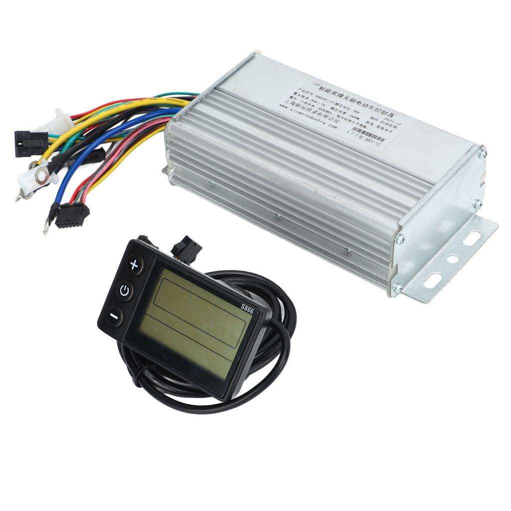 Electric Bicycle Controller Set Brushless Controller Waterproof S866 LCD Display Panel for 1000W Motor 48V