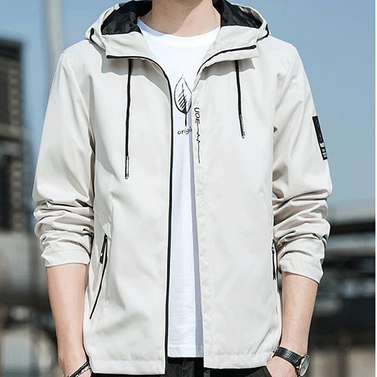 Мужская куртка весна и осень, корейская версия, свободная повседневная рабочая куртка, мужская куртка с капюшоном, модная мужская одежда