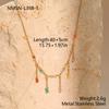 GEMCHIC Women's Rainbow Teardrop Crystal Tassel Necklace Stainless Steel Layered Chain Choker for Party Wedding