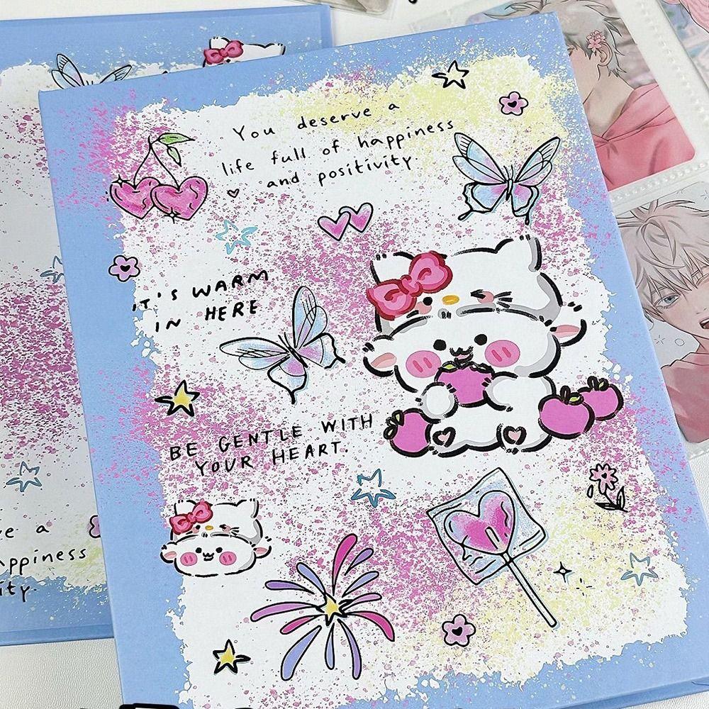 Beautiful Hand Drawn Photo Album Binder Photocard Collection Books Cartoon Photocard Holder Gift
