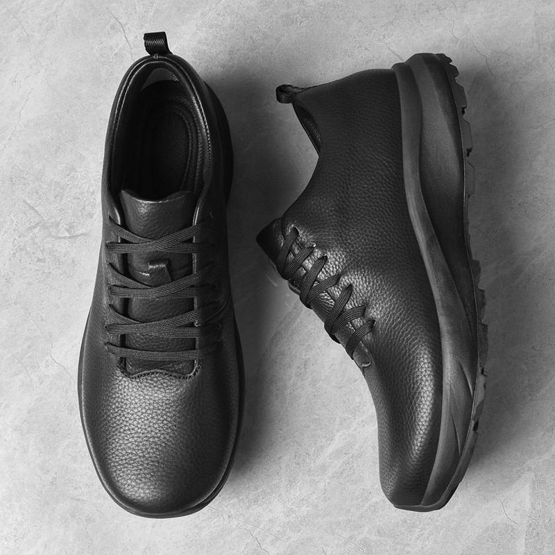 Модные Новые Мужские Кроссовки для улицы Ручной работы Кожаные Повседневные Туфли Модный Дизайн Мужская Спортивная Обувь Мягкая Натуральная Кожа Мужские Трекинговые Кроссовки