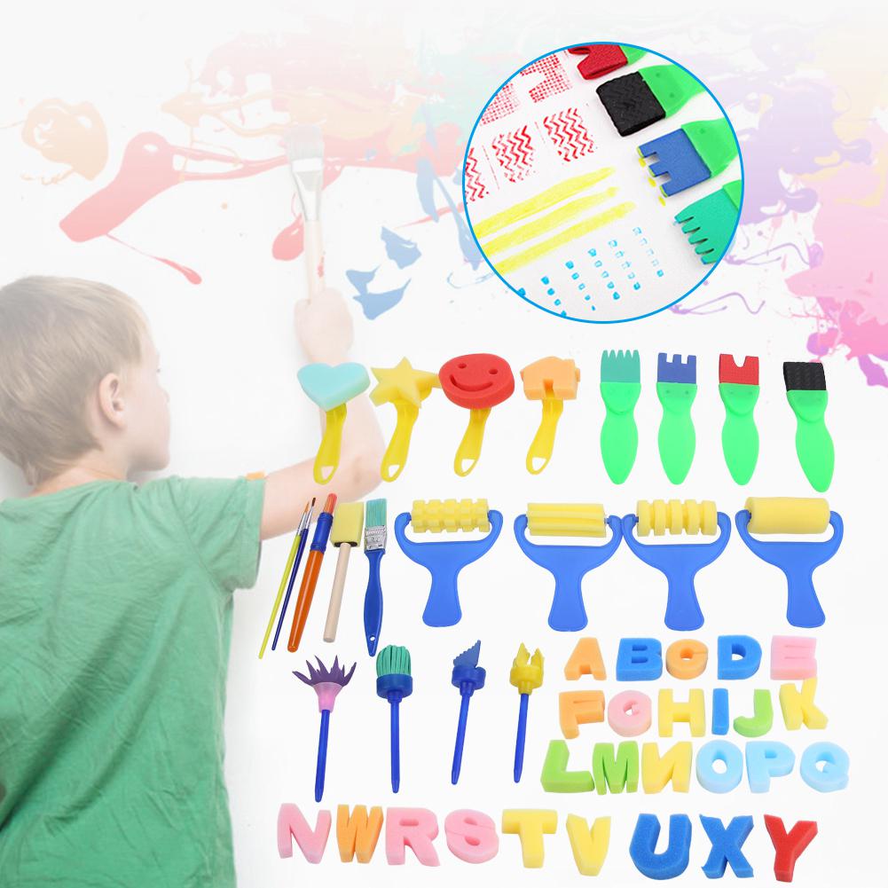 47 шт. Набор детских цветных губок для рисования, инструменты для рисования, каракули, детские игрушки